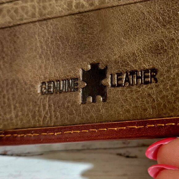 Western Wallet Mexican Embossed Leather Floral Cutout Layered Bifold - Picture 7 of 8